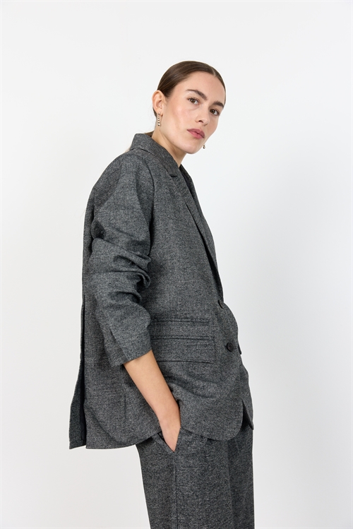 Otia Blazer Sort Meleret Mørkegrå 